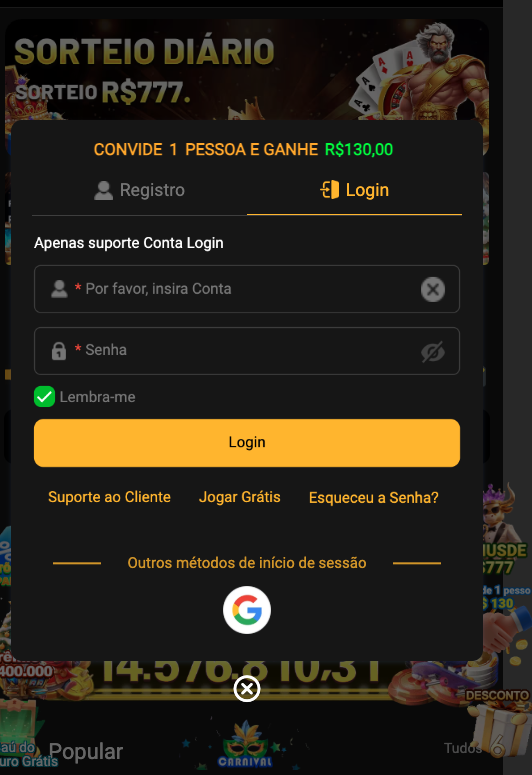 Aplicativo móvel 7BSLOT